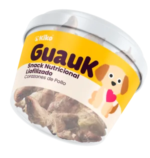 GuauK snack liofilizado natural de corazón de pollo para perros