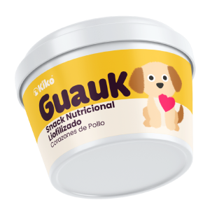 GuauK snack liofilizado natural de corazón de pollo para perros